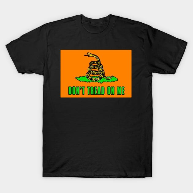 Dont tread on me flag - Safety Orange Osha Approved  - Construction Worker T-Shirt by  The best hard hat stickers 